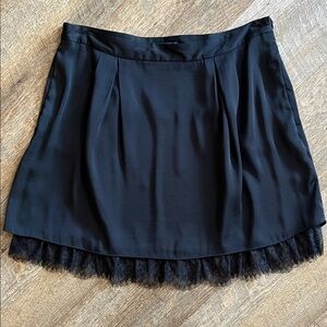 GAP Black Mini Skirt with Lace Trim
